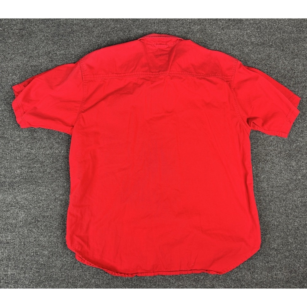 Kansas Speedway Pit Tour Club Men's Red Shirt Short Sleeve Button Down Large - Picture 7 of 9